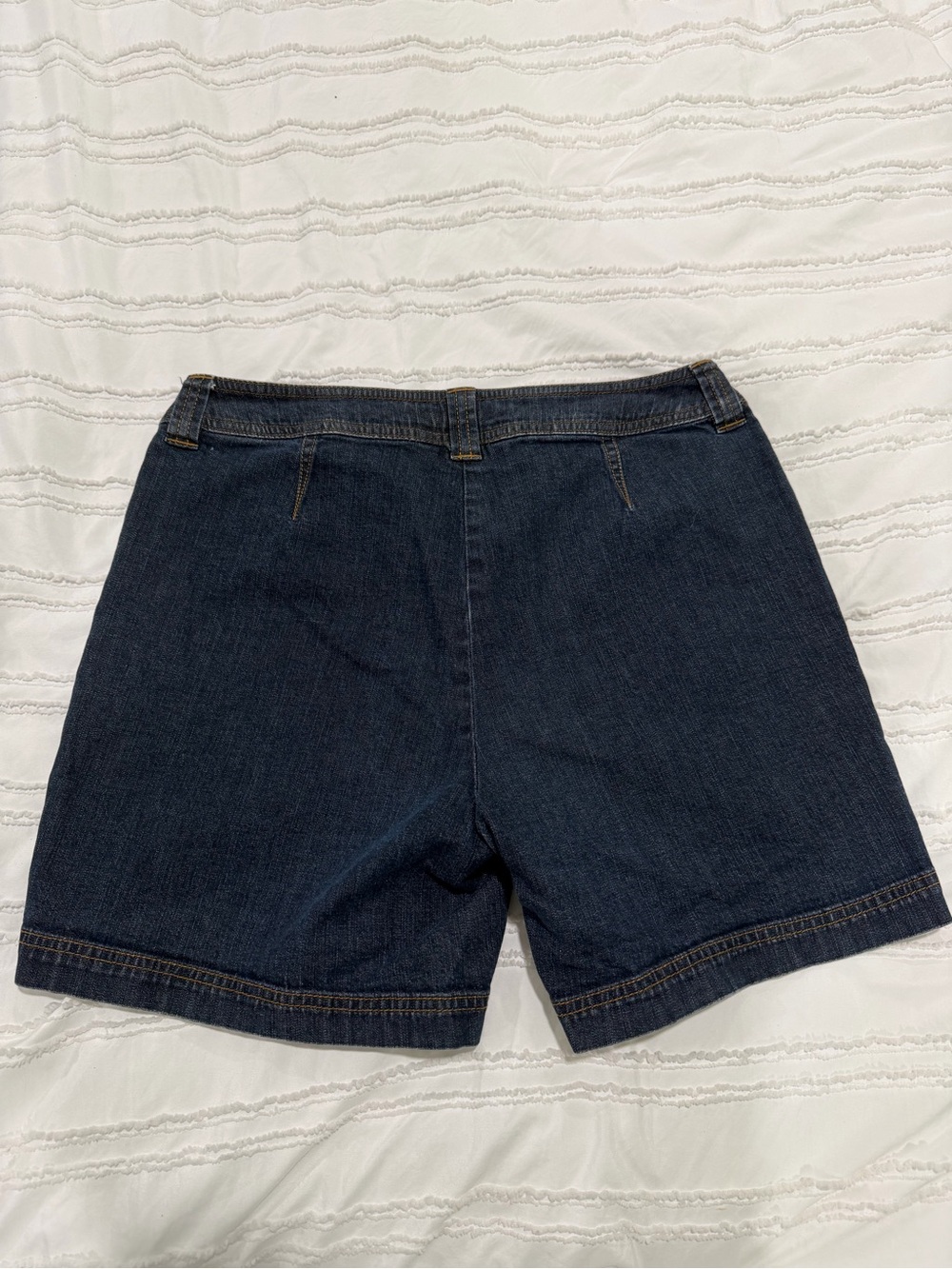 Jones New York Dark Blue Denim Patch Pocket Shorts - Picture 2 of 4